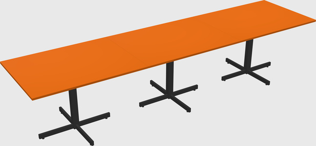 Table with metal base