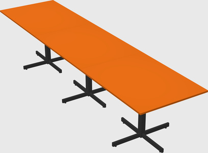Table with metal base