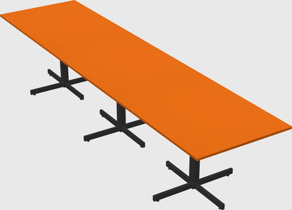 Table with metal base