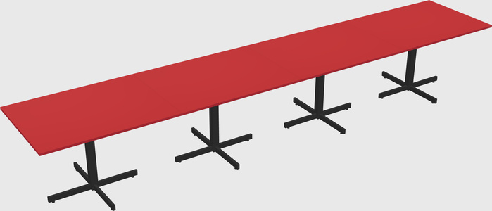 Table with metal base