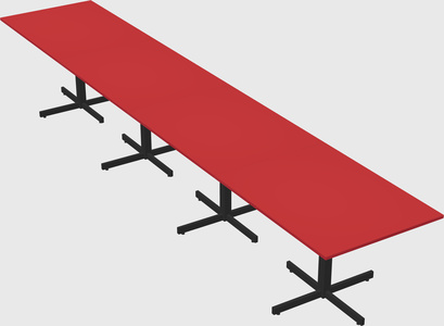 Table with metal base