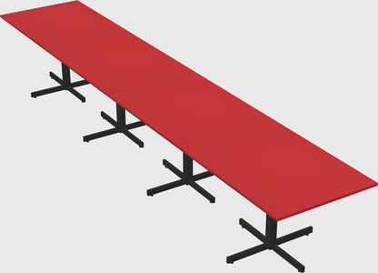Table with metal base
