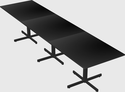 Table with metal base