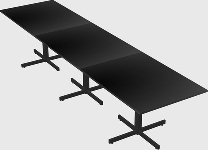 Table with metal base