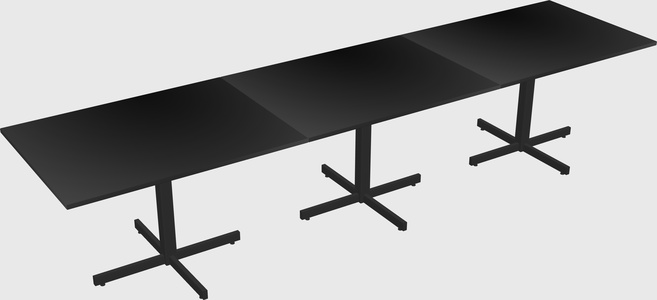 Table with metal base
