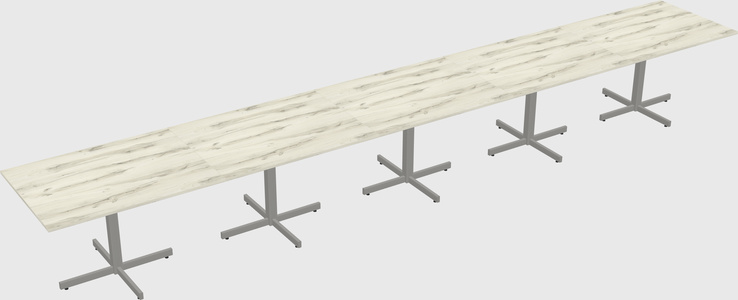 Table with metal base