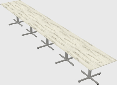 Table with metal base