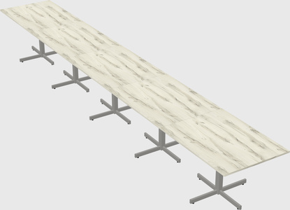 Table with metal base