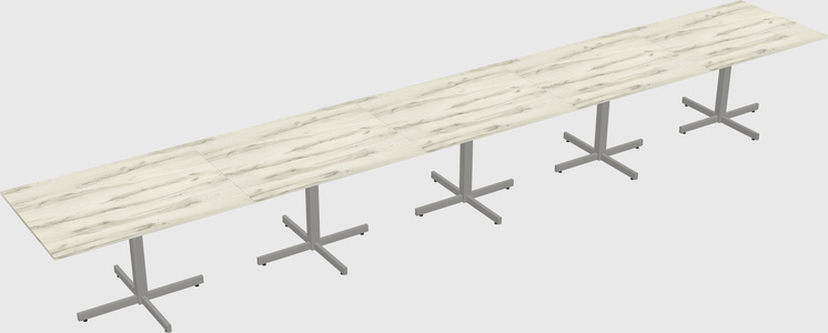 Table with metal base