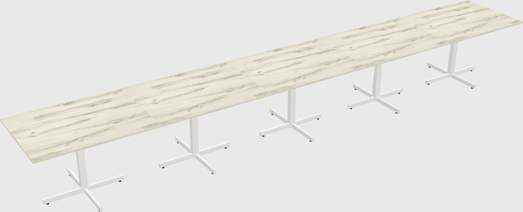 Table with metal base