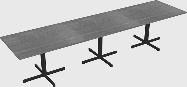 Table with metal base