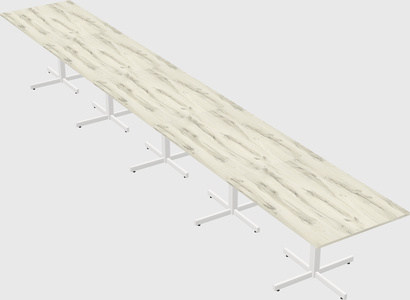Table with metal base