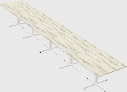 Table with metal base