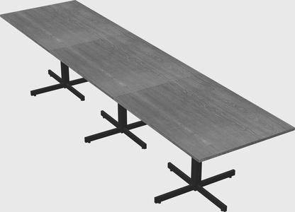 Table with metal base
