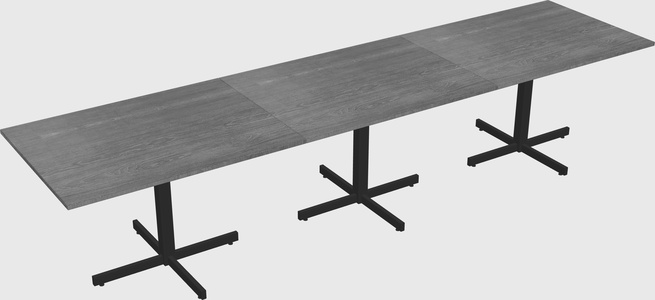 Table with metal base