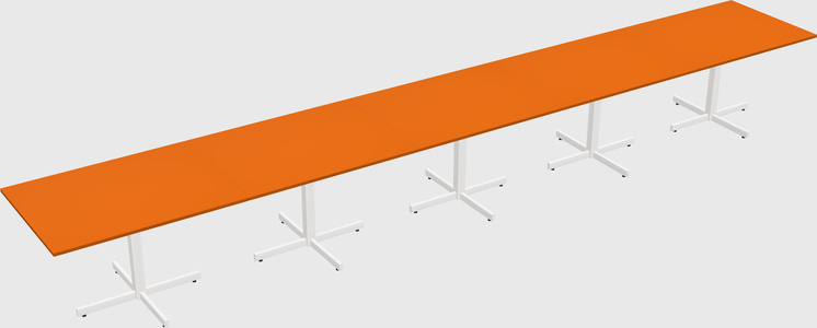 Table with metal base