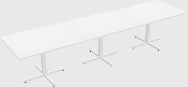 Table with metal base