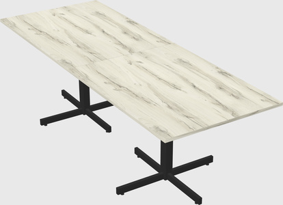 Table with metal base