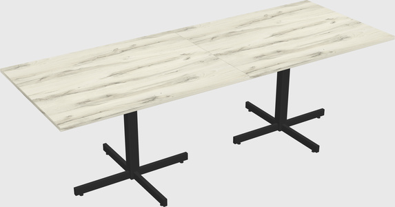 Table with metal base