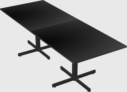 Table with metal base