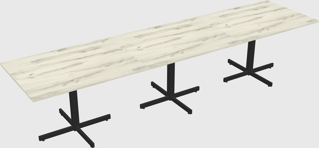 Table with metal base