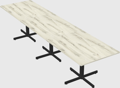 Table with metal base