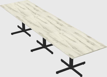 Table with metal base