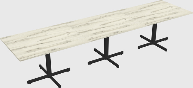 Table with metal base