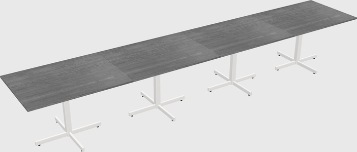 Table with metal base