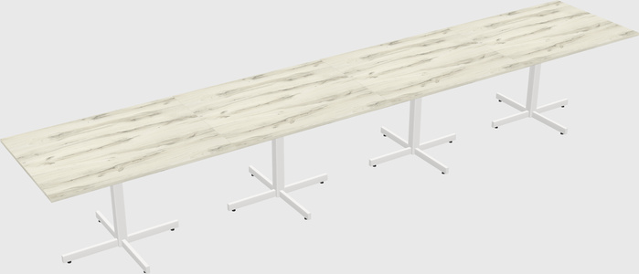 Table with metal base