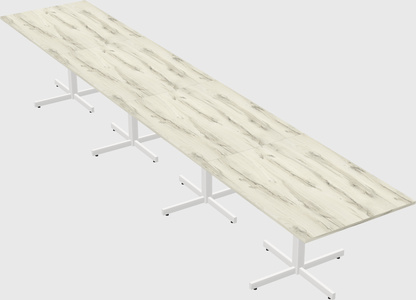 Table with metal base