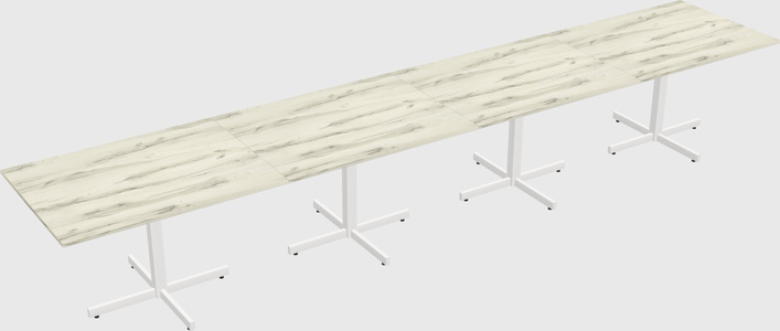 Table with metal base