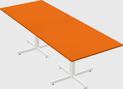 Table with metal base
