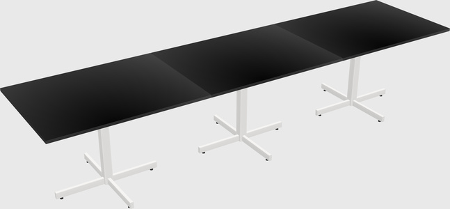 Table with metal base