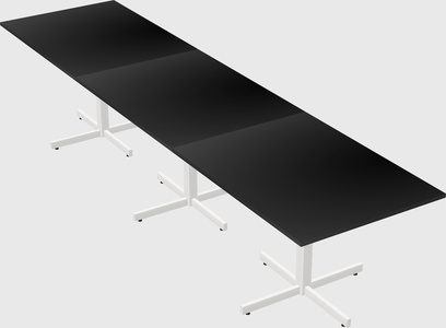 Table with metal base