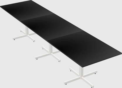 Table with metal base