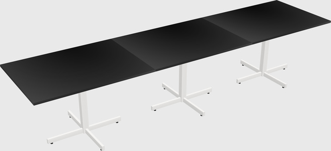 Table with metal base