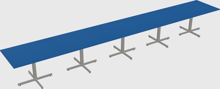 Table with metal base