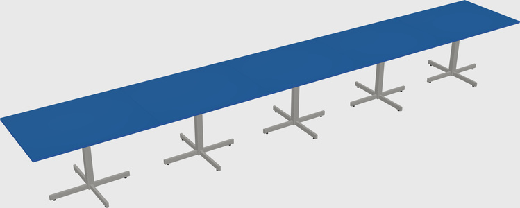 Table with metal base