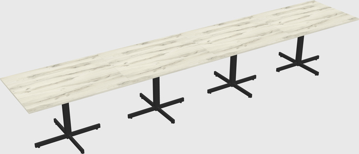 Table with metal base