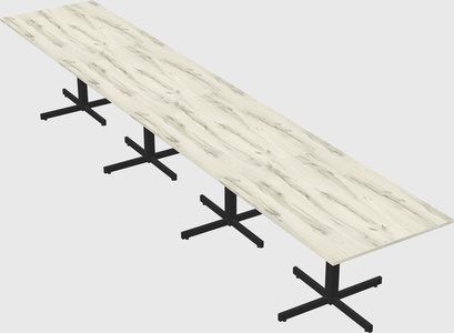 Table with metal base