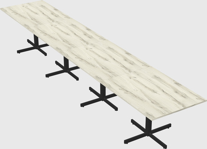 Table with metal base