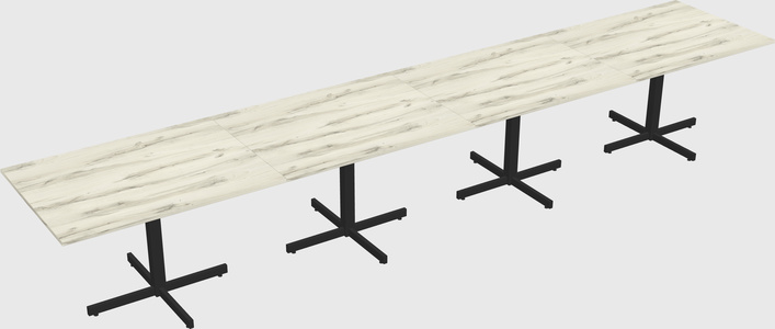 Table with metal base