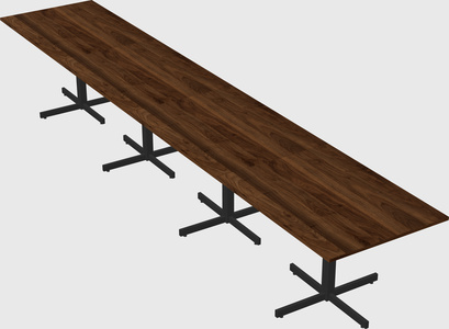 Table with metal base