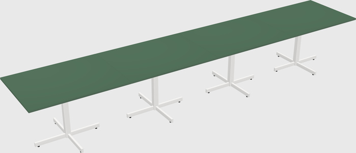 Table with metal base