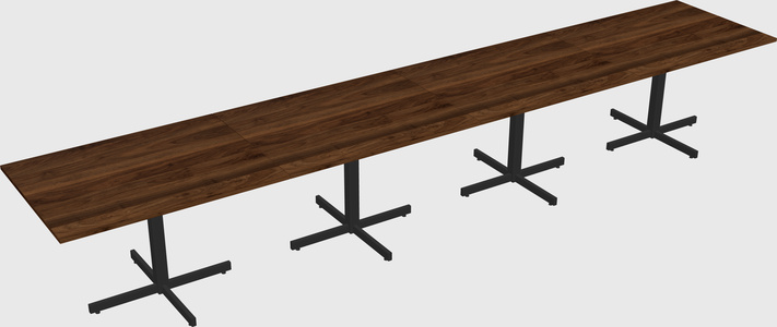 Table with metal base