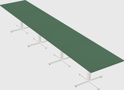 Table with metal base