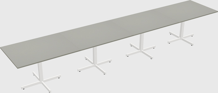 Table with metal base