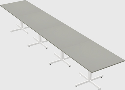 Table with metal base