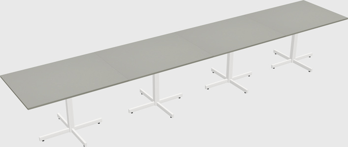 Table with metal base